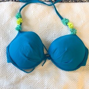 Victoria’s Secret padded blue bikini top